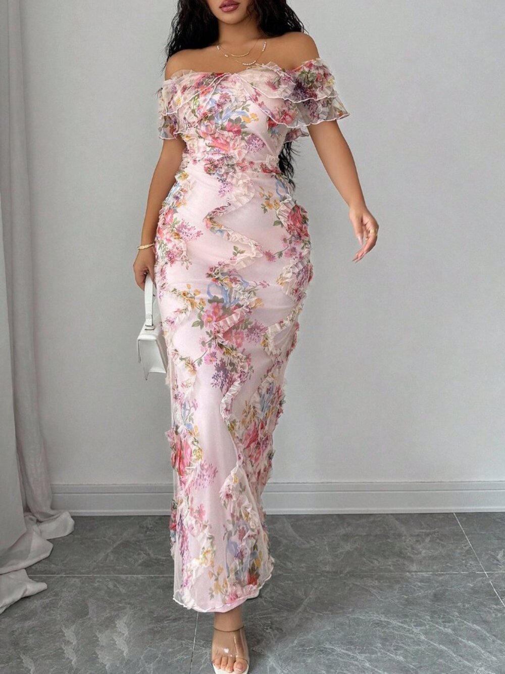 Multicolor Elegant Women's Dress - Picture 6 of 6